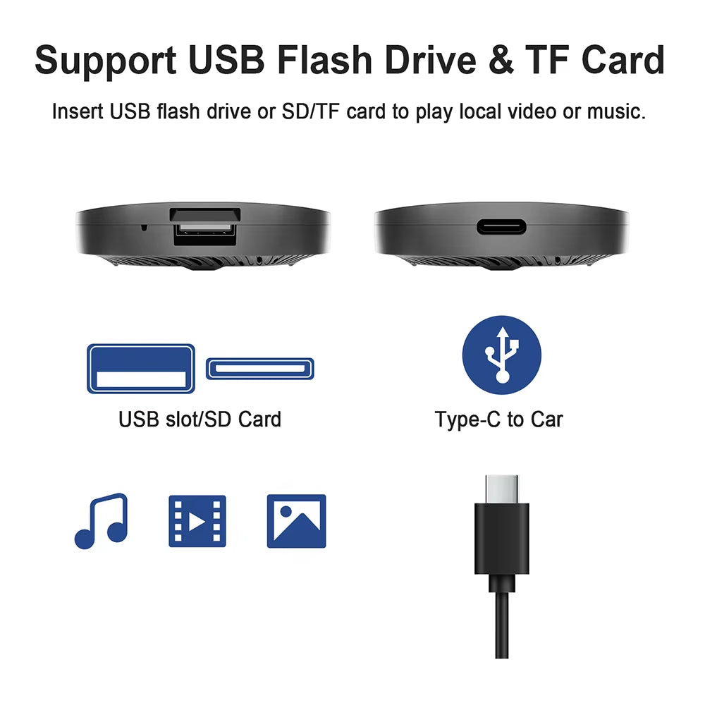 New Smart Carplay Ai Box Android 13 TV Box Wifi Wireless Android Auto Built-In Play Store for Netflixs and youtube so you can watch on road trips