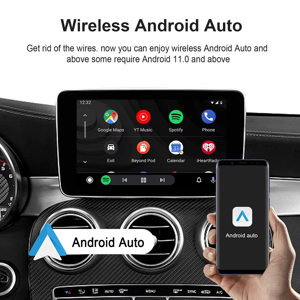 New Smart Carplay Ai Box Android 13 TV Box Wifi Wireless Android Auto Built-In Play Store for Netflixs and youtube so you can watch on road trips