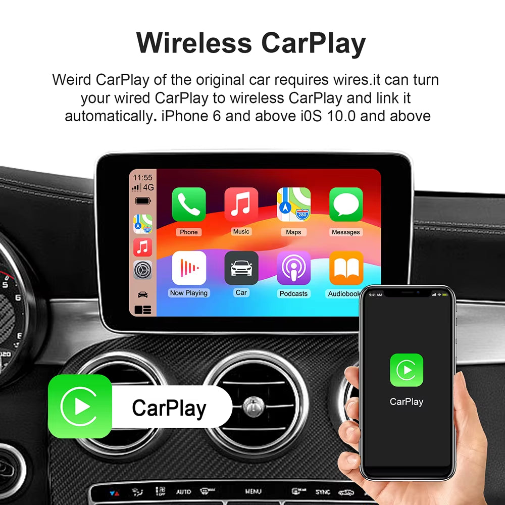 New Smart Carplay Ai Box Android 13 TV Box Wifi Wireless Android Auto Built-In Play Store for Netflixs and youtube so you can watch on road trips