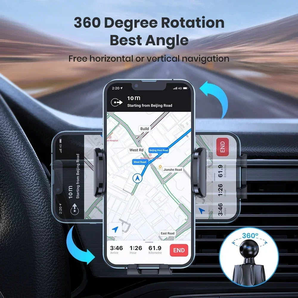 Car Phone Holder Air Vent Mount Universal Auto Gravity Mount Cell Phone Stand for All Smartphones